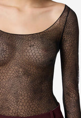 Elisabetta Franchi Long-Sleeved Bodysuit Black BO01157E2_110