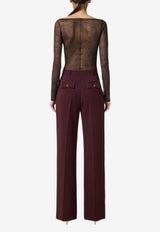 Elisabetta Franchi Long-Sleeved Bodysuit Black BO01157E2_110