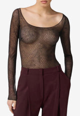 Elisabetta Franchi Long-Sleeved Bodysuit Black BO01157E2_110