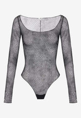Elisabetta Franchi Long-Sleeved Bodysuit Black BO01157E2_110