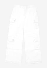 P.A.R.O.S.H. Celebrity Wide-Leg Casual Pants White D230738CELEBRITY_002