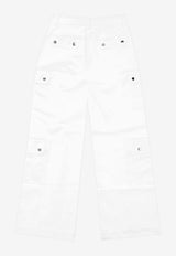 P.A.R.O.S.H. Celebrity Wide-Leg Casual Pants White D230738CELEBRITY_002