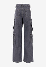 Rick Owens Double Cargo Washed Jeans Gray DS02E7308DGY_58