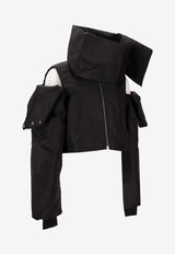 Rick Owens DRKSHDW Convertible Puffer Jacket Black DU02E7777NCV_09