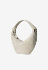 Lemaire Fortune Croissant Nubuck Leather Shoulder Bag Sage BG0071LL0189_GR012
