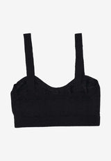 P.A.R.O.S.H. Babystretch Knit Bralette Black D500696BABYSTRETCH_013