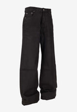 Rick Owens DRKSHDW Geth Wide-Leg Jeans Black DU02E7351BW_99X