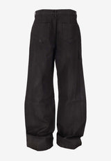 Rick Owens DRKSHDW Geth Wide-Leg Jeans Black DU02E7351BW_99X
