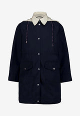 Moncler Begonia Logo-Patched Jacket Navy L10931A000455996A_742