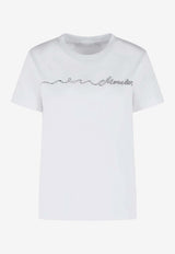 Moncler Logo Patch Crewneck T-shirt White L10938C0001789B8Y_00A