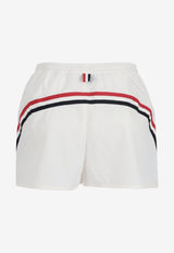 Thom Browne Tech Track Shorts White FTC520UF1066_100