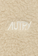 Autry Zip-Up Logo Fleece Jacket Beige JAPX010J_10J