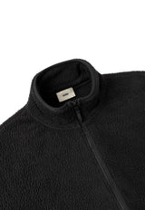 Autry Zip-Up Logo Fleece Jacket Black JAPX010K_10K