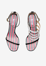 Thom Browne 90 4-bar Strappy Leather Sandals Black FFA007A00216_980