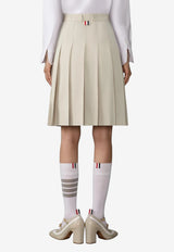 Thom Browne Asymmetric Pleated Skirt Beige FGCA40UF1063_260