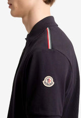 Moncler Logo Patch Polo T-shirt Blue L10918A0003189A16_77X