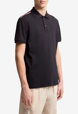 Moncler Logo Patch Polo T-shirt Blue L10918A0003189A16_77X