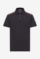 Moncler Logo Patch Polo T-shirt Blue L10918A0003189A16_77X