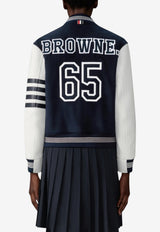 Thom Browne Varsity Bomber Jacket Blue FBD071EF1027_415