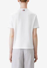 Thom Browne 4-bar Stripes Crewneck T-shirt White FJS207A00050_100