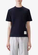 Thom Browne 4-bar Stripes Crewneck T-shirt Blue FJS207A00050_415