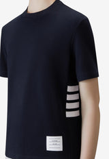 Thom Browne 4-bar Stripes Crewneck T-shirt Blue FJS207A00050_415