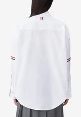 Thom Browne Name Tag Patch Oxford Shirt White FLL079EF0313_100