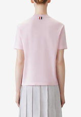 Thom Browne 4-bar Stripes Crewneck T-shirt Pink FJS207A00050_680