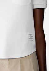 Thom Browne Name Tag Patch T-shirt White FJS223AJ0055_100