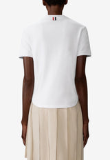 Thom Browne Name Tag Patch T-shirt White FJS223AJ0055_100