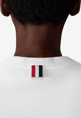 Thom Browne Name Tag Patch T-shirt White FJS223AJ0055_100