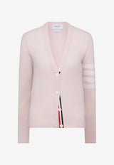 Thom Browne V-Neck Striped Cardigan Pink FKC001A00011_641