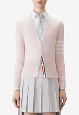 Thom Browne V-Neck Striped Cardigan Pink FKC001A00011_641