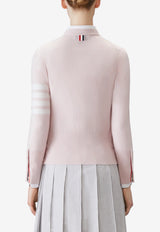 Thom Browne V-Neck Striped Cardigan Pink FKC001A00011_641