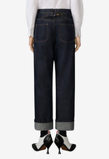 Thom Browne Turn-Up Hem Straight Jeans Blue FTC509UF1101_415
