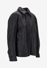 AMI PARIS Embroidered Buttoned Shirt Black HJK829PL0039_001