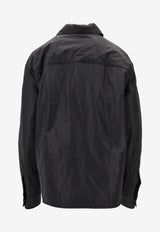 AMI PARIS Embroidered Buttoned Shirt Black HJK829PL0039_001
