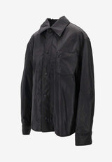 AMI PARIS Embroidered Buttoned Shirt Black HJK829PL0039_001