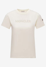 Moncler Logo Embroidered T-shirt White L10938C0002189AUO_037