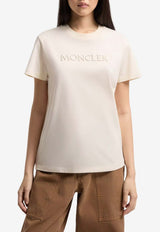 Moncler Logo Embroidered T-shirt White L10938C0002189AUO_037