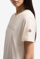 Moncler Logo Embroidered T-shirt White L10938C0002189AUO_037