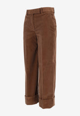 Thom Browne Beltloop Corduroy Turn-Up Pants Brown FTC400UF0957_210