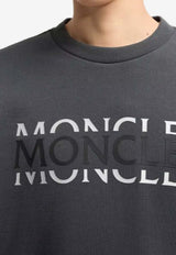 Moncler Logo-Printed Crewneck Sweatshirt Gray L10918G0000489AZY_944