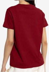 Moncler Logo Embroidered T-shirt Red L10938C0002189AUO_438