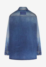 Golden Goose DB Oversized Vintage-Denim Shirt Blue GWP02525P002406_50100