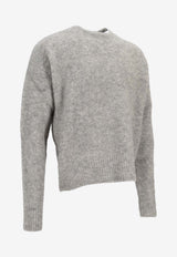 AMI PARIS Alpaca Wool Sweater Gray HKS824KN0021_050
