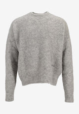 AMI PARIS Alpaca Wool Sweater Gray HKS824KN0021_050