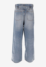 AMI PARIS Washed Straight-Leg Jeans Blue HTR821DE0046_480