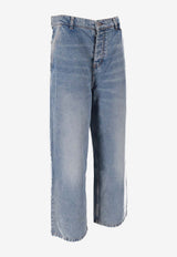 AMI PARIS Washed Straight-Leg Jeans Blue HTR821DE0046_480