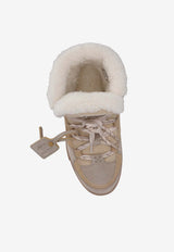 Off-White Shearling Suede Snow Boots Beige OWIY001F25LEA001_6C68